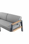 Hanah Home Leo Conjunto de Jardín Gris (3+1+1+2)